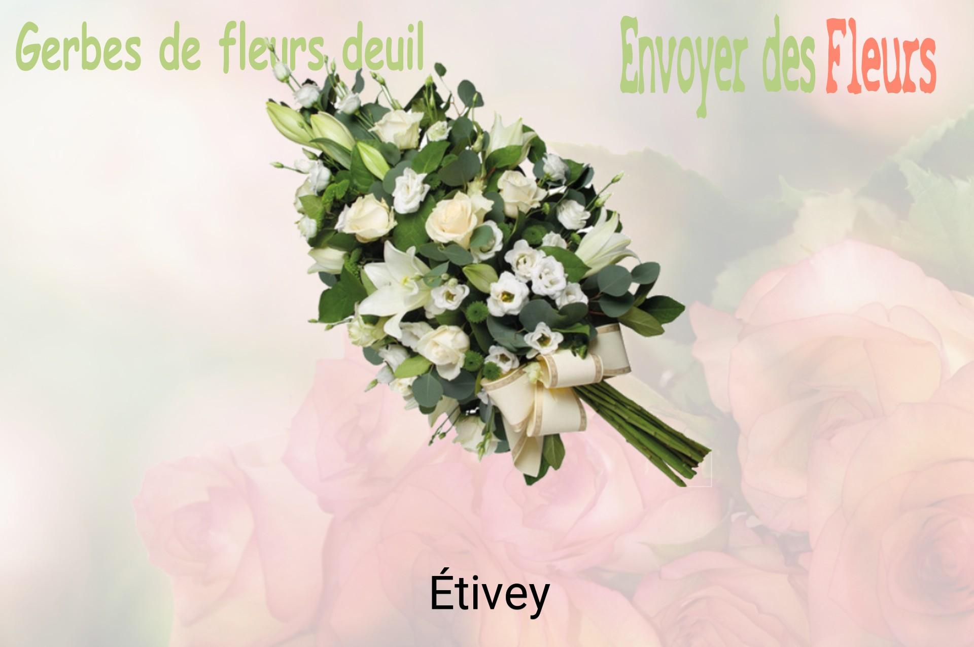 Gerbe de fleurs de deuil livrée à Étivey